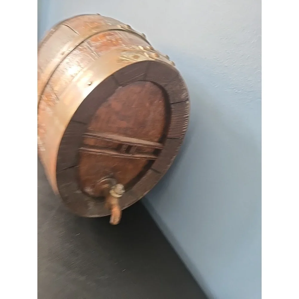 Wooden Barrel For Grappa Italian Craft Vintage Décor‎ 1960s No Stand